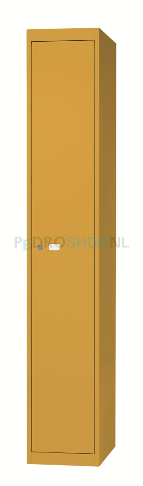 Bisley Basic garderobekast, 30,5 cm breed, 1-koloms, 1-deurs, geel