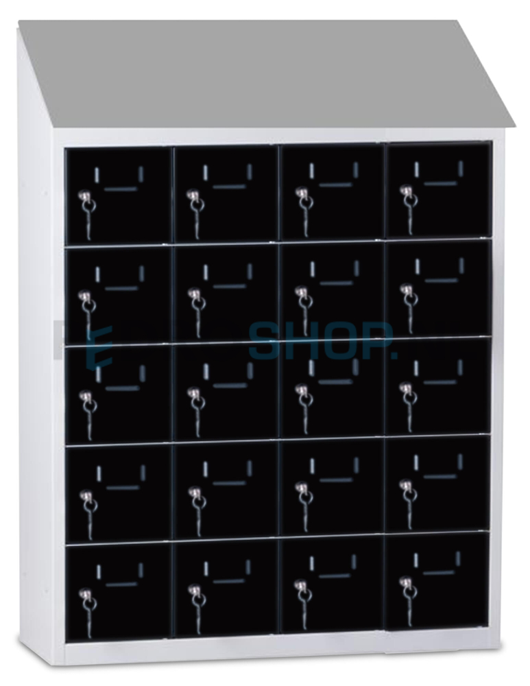 Kantine mini lockerkast SQ Classic, 20-deurs, zwart