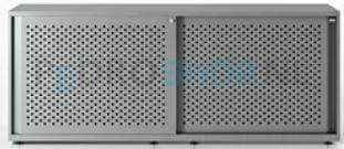 Schuifdeurkast Bisley Glide II, h81,9*b200*d47 cm, perfo, zilvergrijs