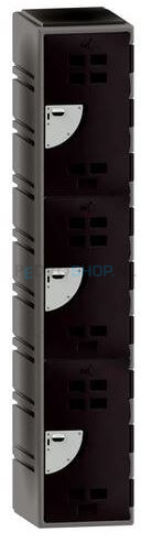 Polyethyleen locker FSP 1-koloms, 3-deurs, 193*38*45 cm, zwart