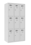SQ Classic lockerkast, 3-koloms, 9-deurs, wit, h180*b90*d50 cm