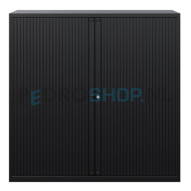 Roldeurkast Bisley Basic, 118,1*120*43, 2 legborden, zwart