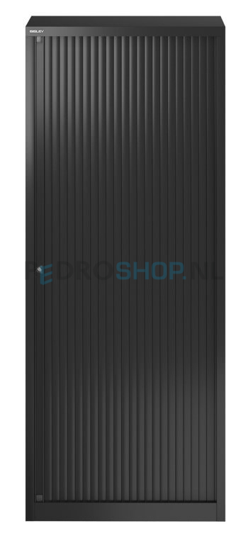 Hoge smalle roldeurkast Bisley basic+ zwart gemakkelijk bestellen ...