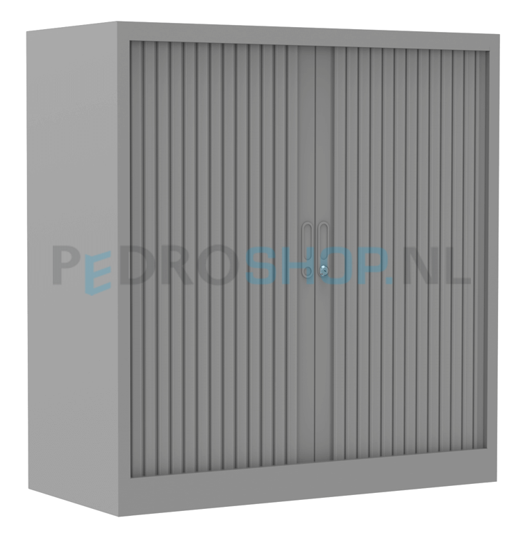 Roldeurkast PDC105-100, 105*100*45, 2 legborden, aluminium