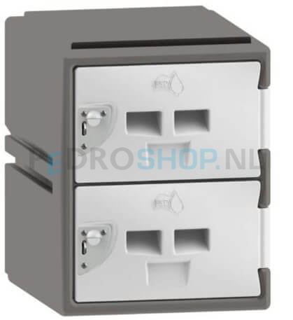 Polyethyleen cube locker FSP, 2-deurs, 46*38*45 cm, wit