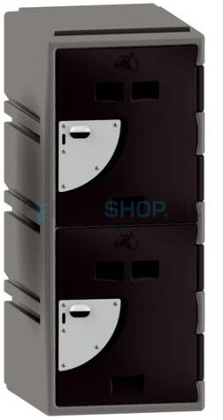 Lage locker FSP, 1-koloms, 2-deurs, 88*38*45 cm, zwart